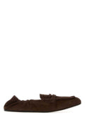 Miu Miu Suede Moccasin — Brown