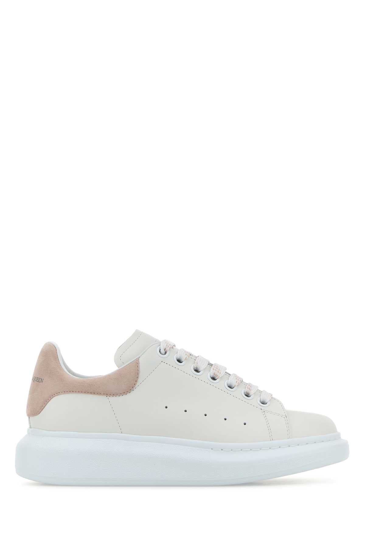 Alexander McQueen Leather and Suede Sneaker — White