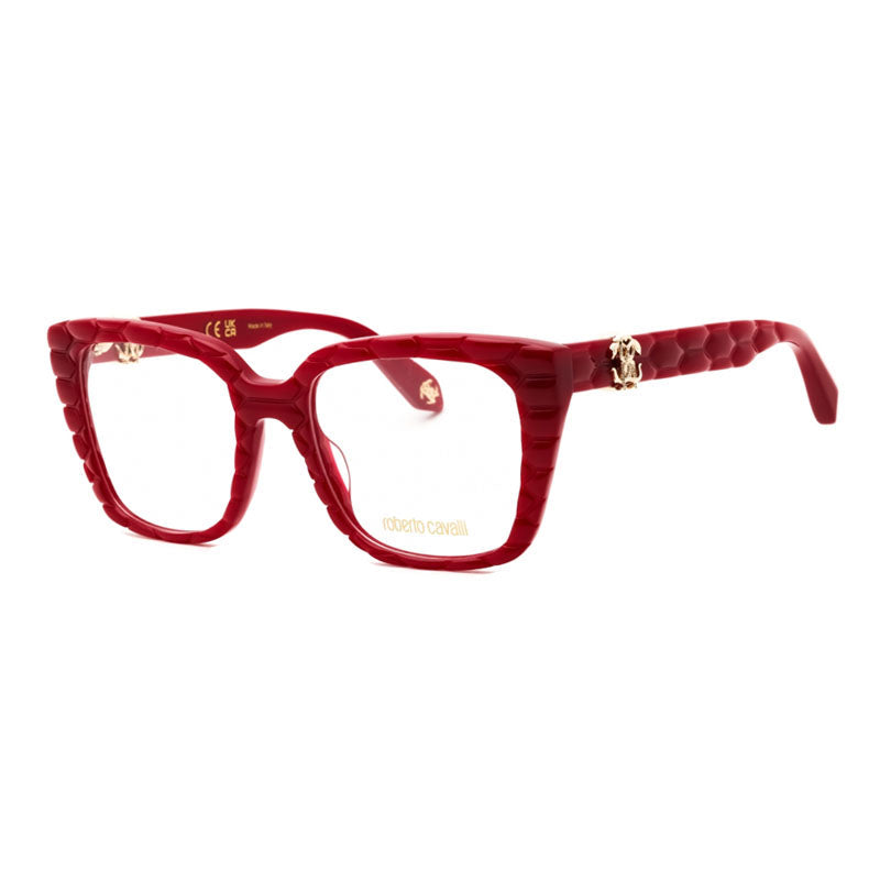 Roberto Cavalli VRC106V09EZ Quilted Square Full Rim Eyeglasses — Red