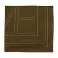 Toteme Embroidered Monogram Silk Scarf — Brown