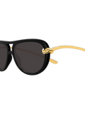 Bottega Veneta BV1418S Bio Injection Sunglasses — Black