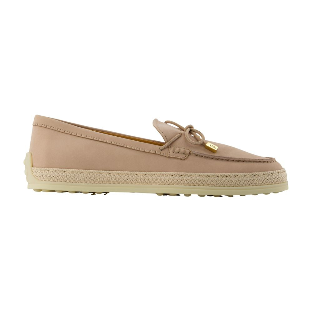 Tod's Calfskin Leather Loafer — Beige