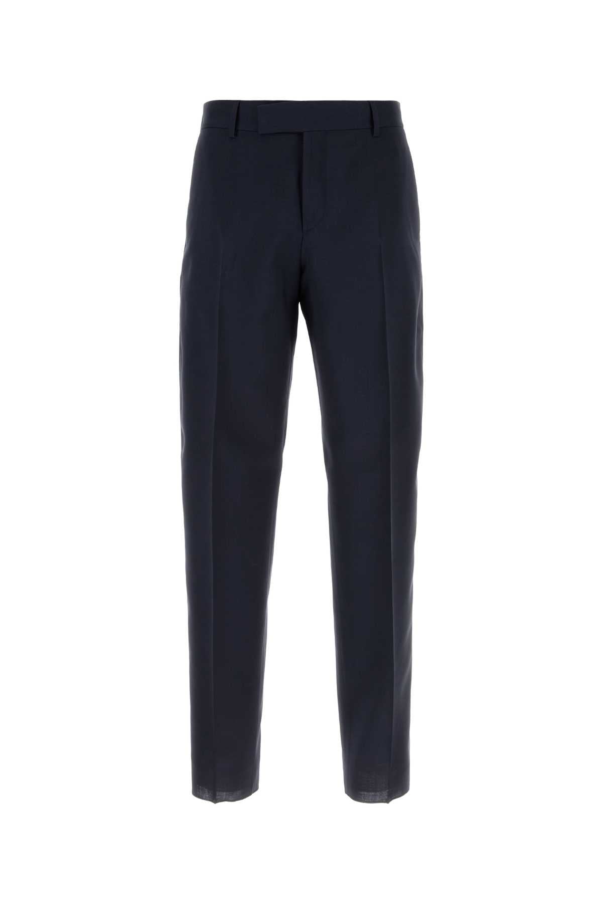 Fendi Virgin Wool Trousers — Navy