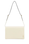 Jil Sander Minimalist Leather Shoulder Bag — Beige
