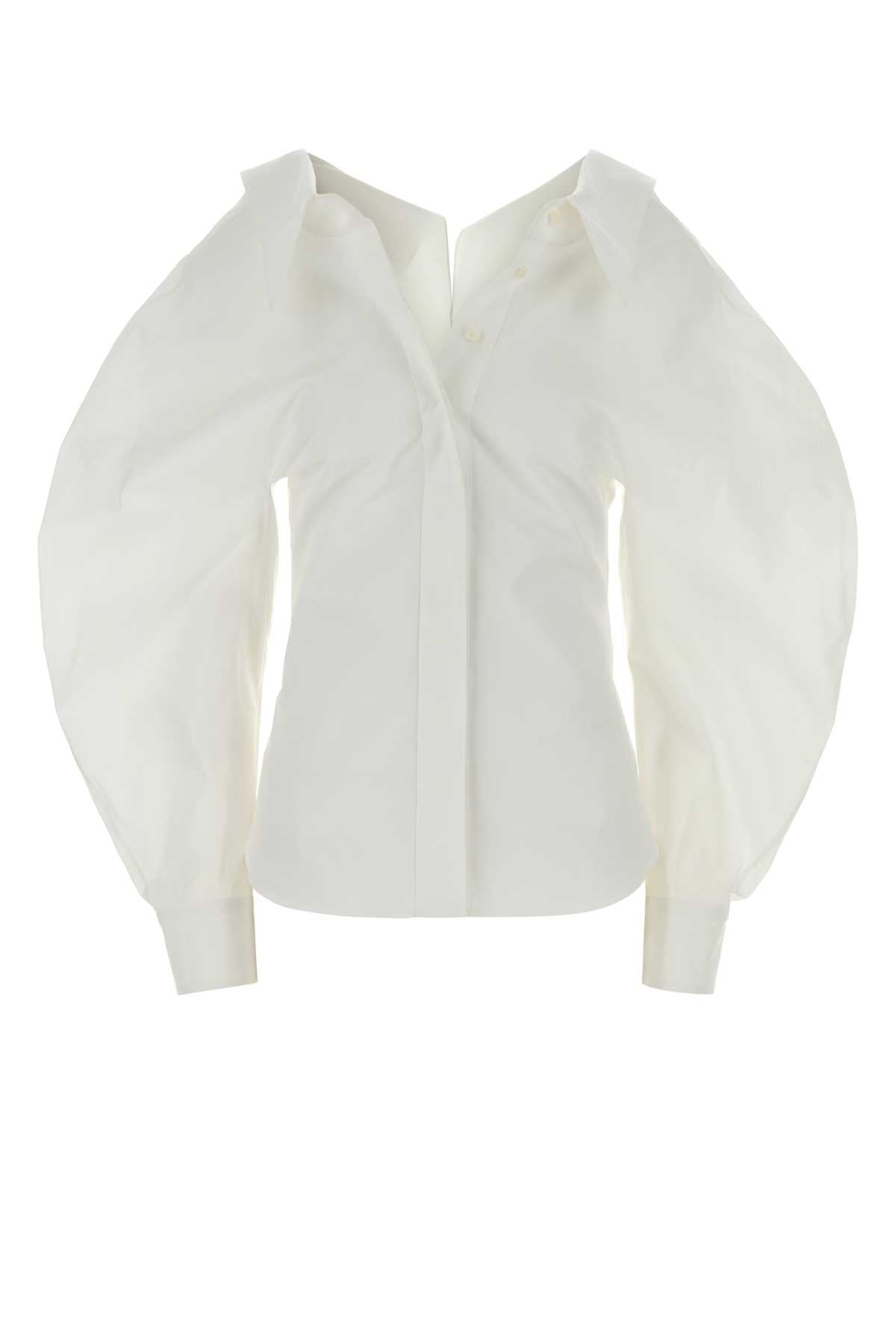 Givenchy Puff-Sleeve Cotton Shirt — White