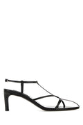 Jil Sander Strappy Leather Sandal — Black