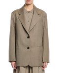 Studio Nicholson Notched Lapel Tailored Blazer — Beige