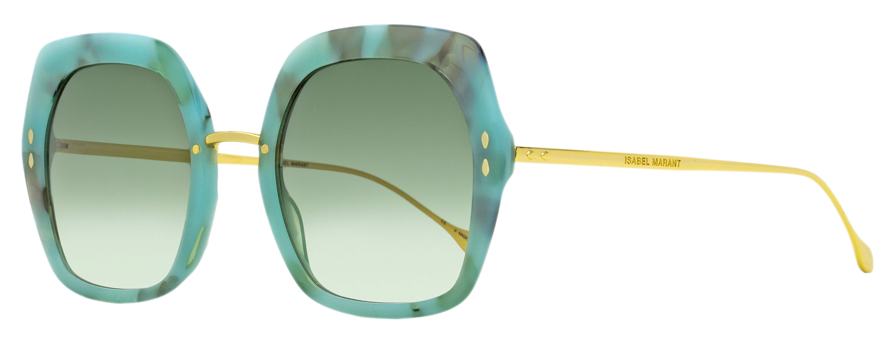 Isabel Marant IM0085S Square Acetate Sunglasses — Green