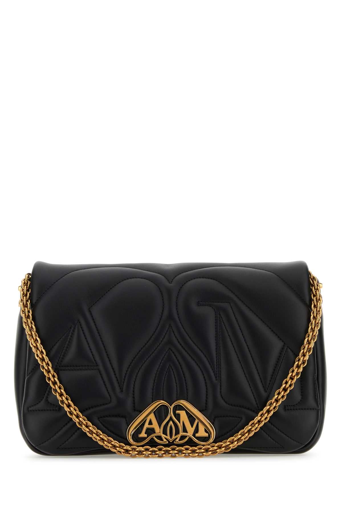 Alexander McQueen Quilted Leather Shoulder Bag — Black