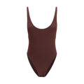Magda Butrym Minimalist Polyamide One-Piece Swimsuit — Bordeaux