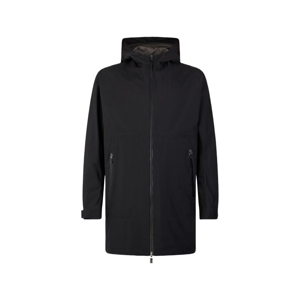 Herno Water-Repellent Polyester Coat — Black