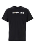 Moncler Logo-Print Cotton T-Shirt — Black