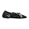 Toga Pulla Mesh and Leather Flat — Black
