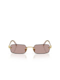 Miu Miu B50S Gafas de Sol con Montura Rectangular de Metal — Doradas