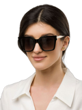 Just Cavalli SJC201 Oversized Square Acetate Sunglasses — Black