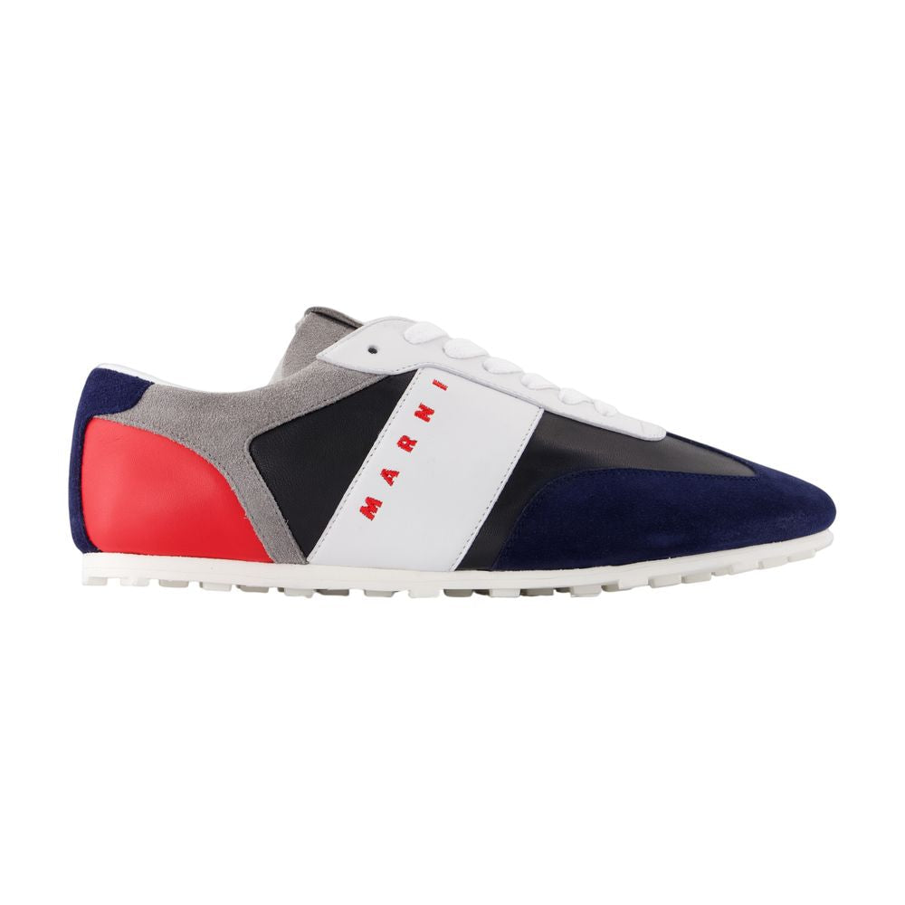Marni Colorblock Lambskin Sneaker — Multicolor