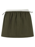 Alexander Wang Bicolor Cotton Skirt — Green