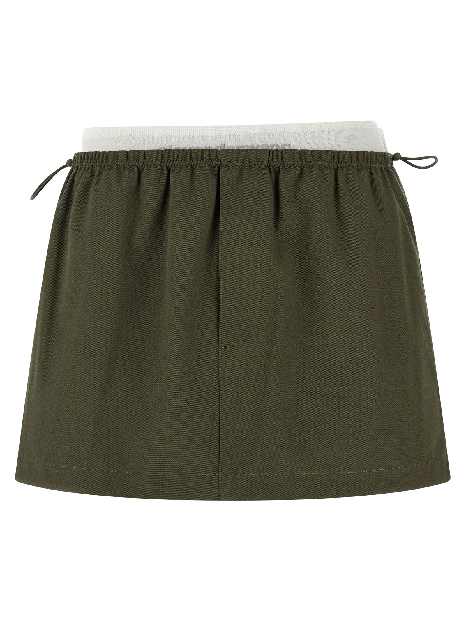 Alexander Wang Bicolor Cotton Skirt — Green