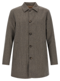 Pal Zileri Reversible Wool Coat — Brown
