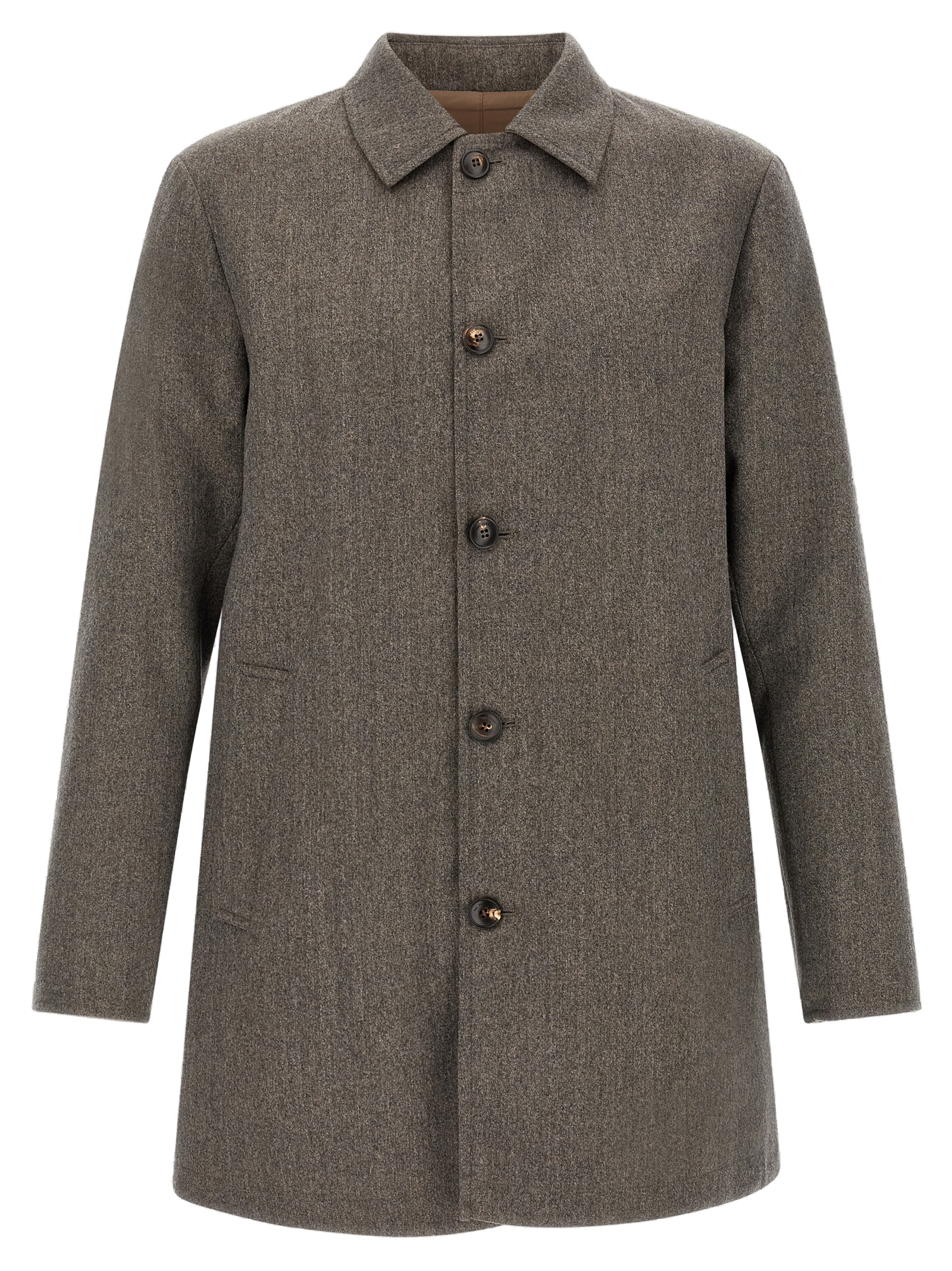 Pal Zileri Reversible Wool Coat — Brown