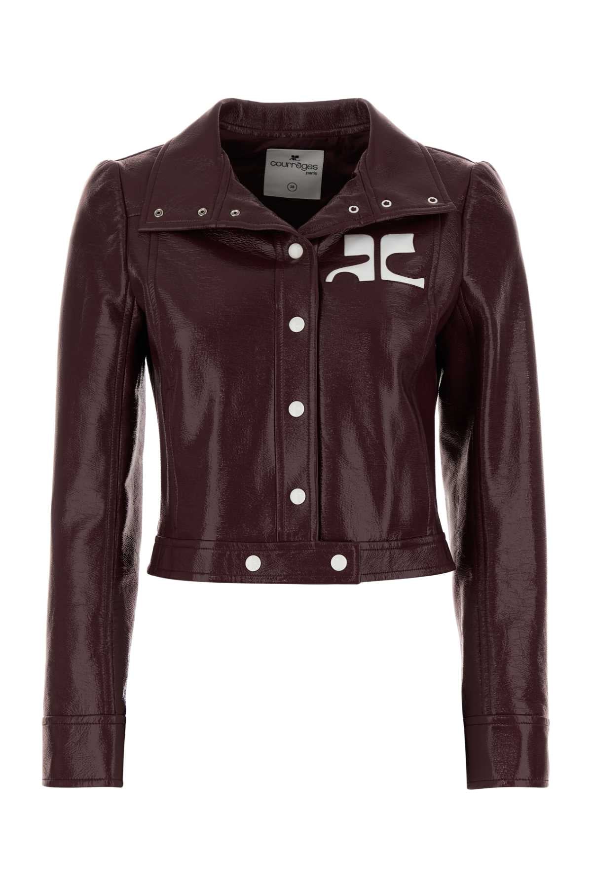Courreges Vinyl Blazer — Purple