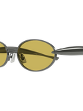 Bottega Veneta BV1386S Metal Round Frame Sunglasses — Gray