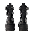 Alexander McQueen Eyelet-Studded Leather Ankle Boot — Black