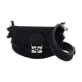 Ganni Cotton Textured Wallet — Black