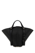 Maison Margiela Leather Wing-Flap Top Handle Bag — Black