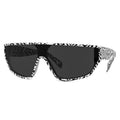 Celine CL40195I04A Zebra-Stripe Frame Sunglasses — Black