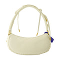 Off-White Edge Weaving Calfskin Shoulder Bag — Beige