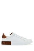 Dolce & Gabbana Leather Colorblock Sneaker — White