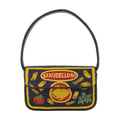 Staud Beaded Embroidered Shoulder Bag — Navy