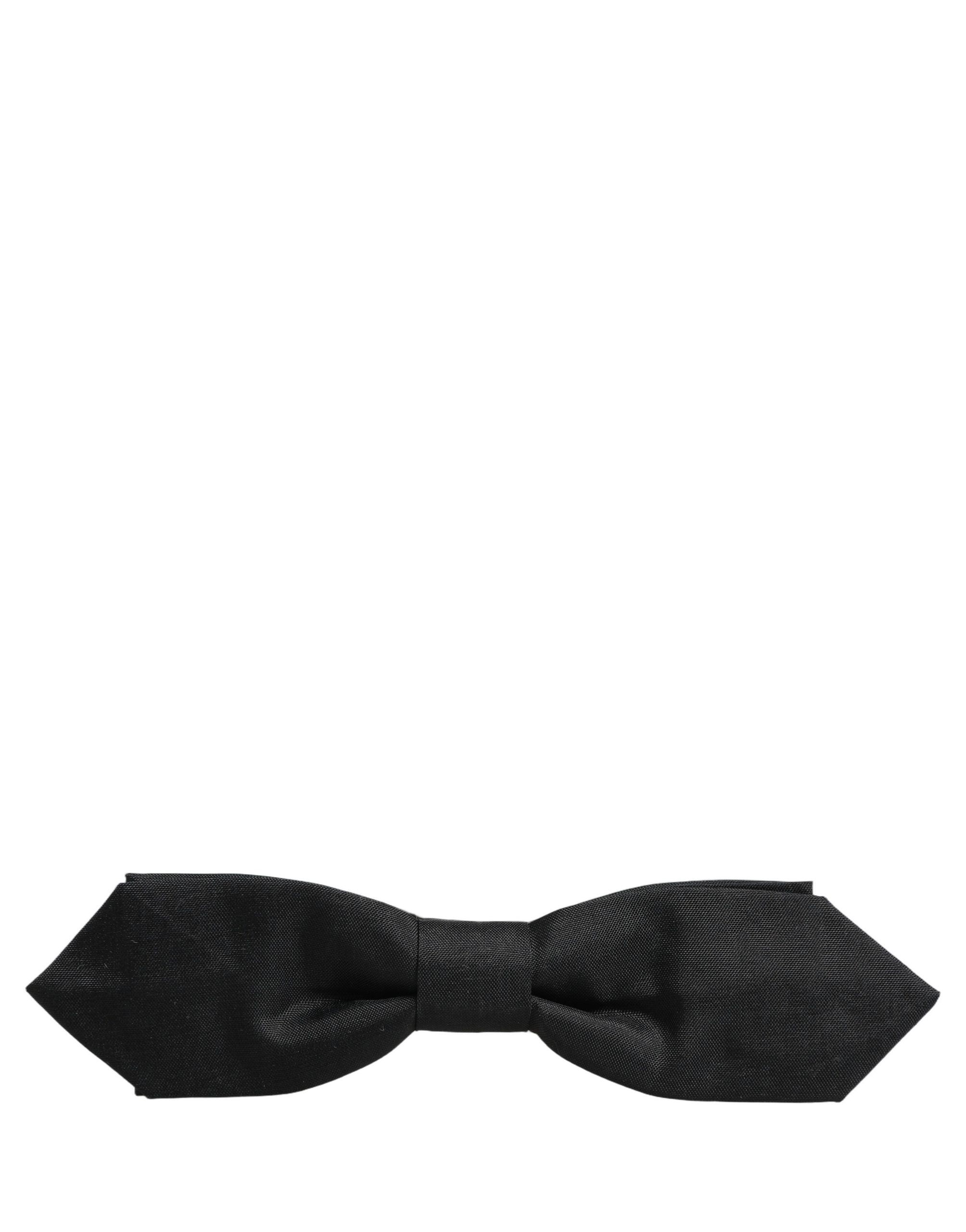 Dolce & Gabbana Silk-Blend Pre-Tied Bow Tie — Black