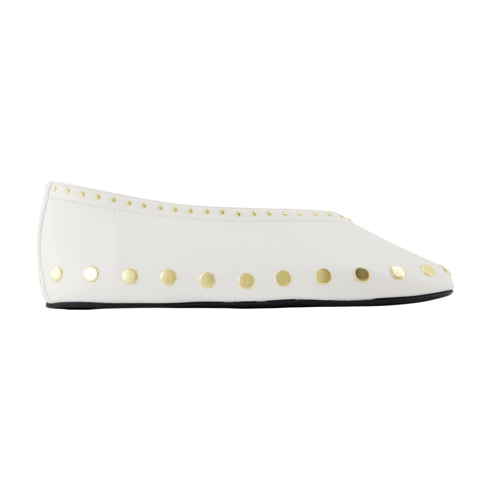 Ganni Jenny Flat — White