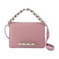 Alexander McQueen Chain-Link Leather Shoulder Bag — Pink