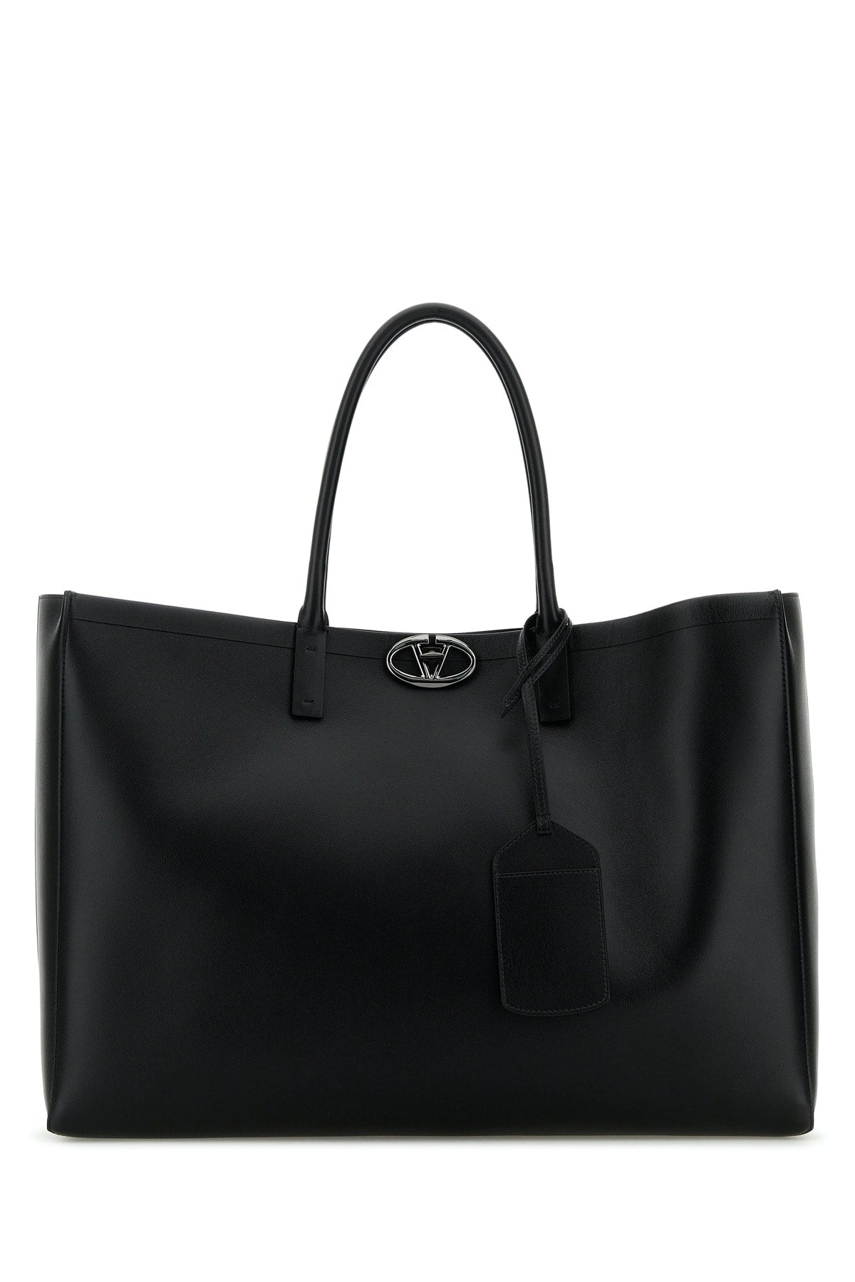 Valentino Garavani Calf Leather Tote Bag — Black