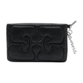 Ganni Quilted Leather Clutch — Black