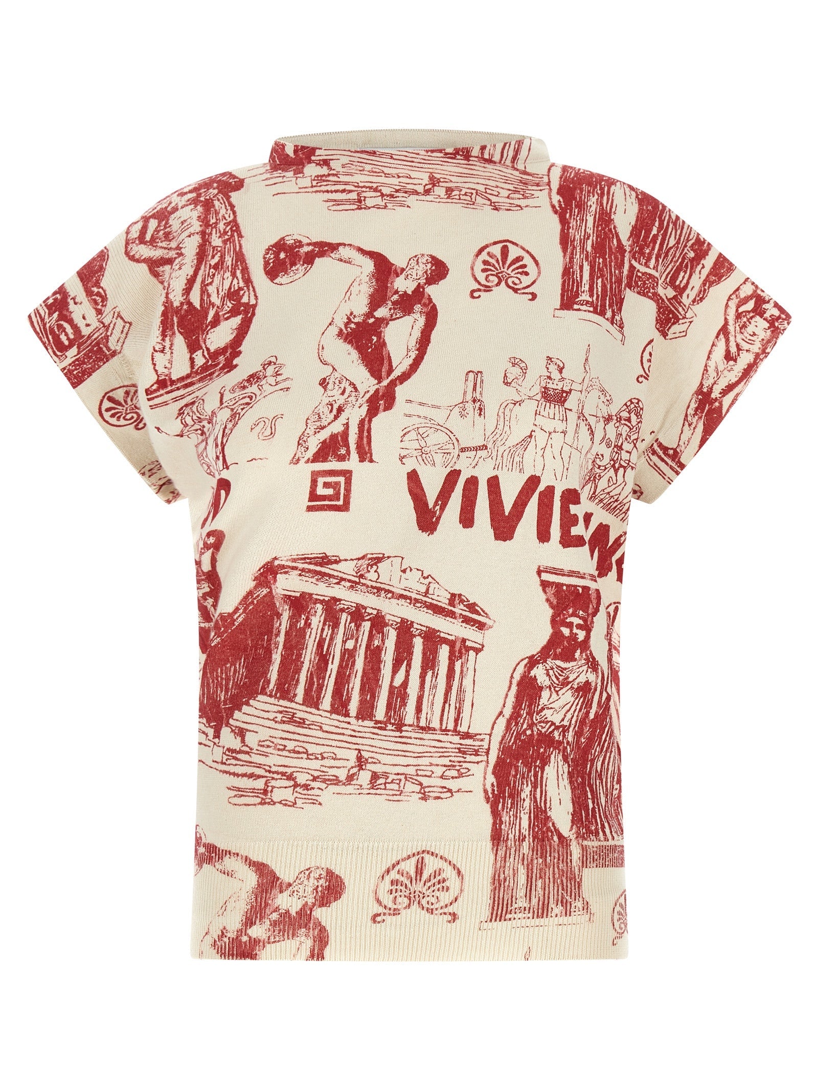 Vivienne Westwood Graphic Cotton-Cashmere T-Shirt — Red