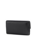 Coccinelle Grained Leather Wallet — Black