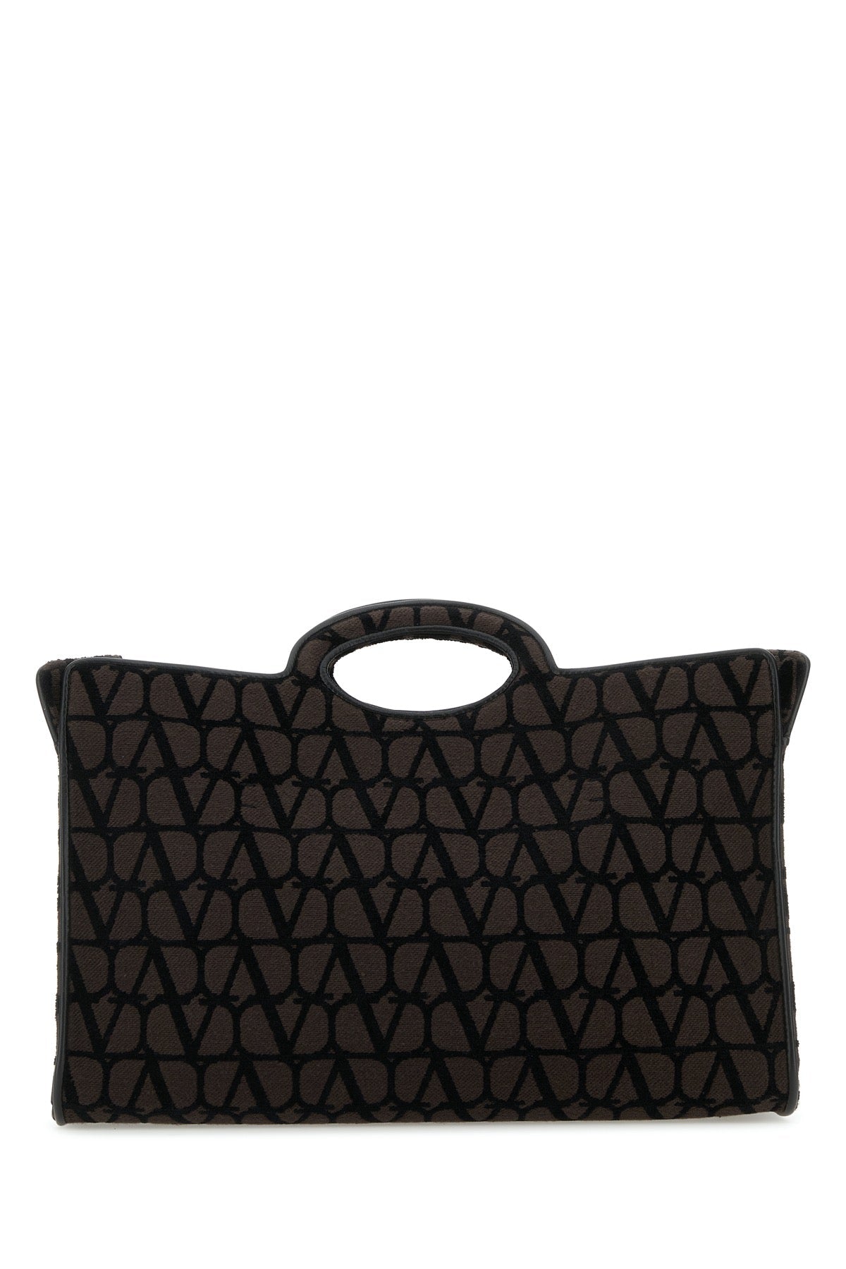 Valentino Garavani Monogram Jacquard Top Handle Bag — Black