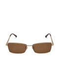 Furla SFUB18 Rectangle Metal Sunglasses — Brown