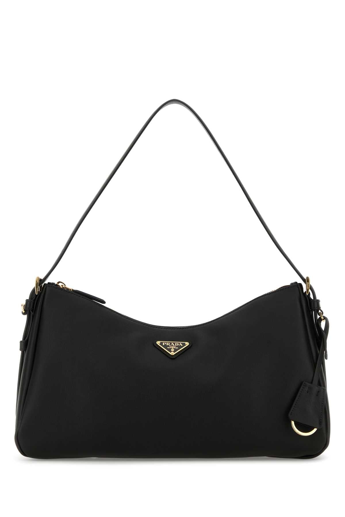 Prada Nylon with Gold-Tone Hardware Shoulder Bag — Black