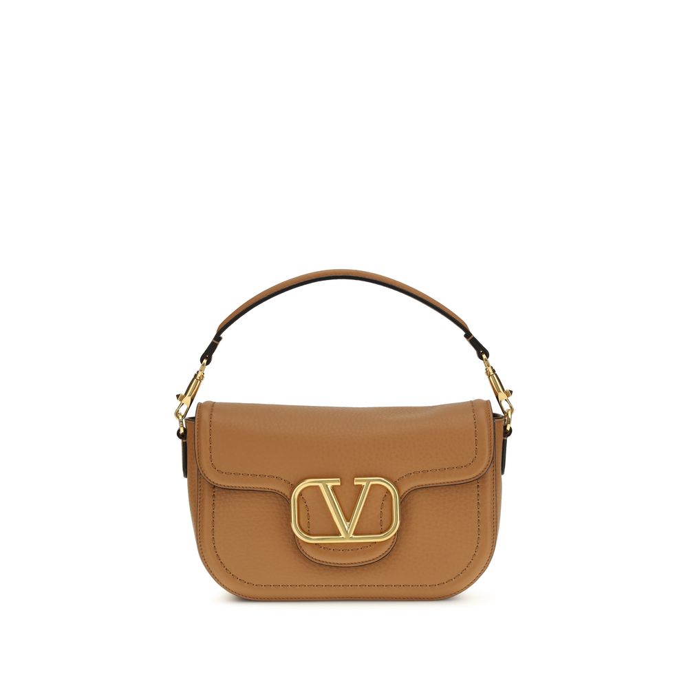 Valentino Garavani Vlogo Shoulder Bag — Beige