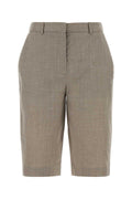 Loulou De Saison Beigemelange Bermuda Shorts — Beige