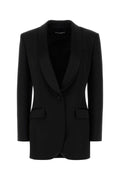 Dolce & Gabbana Virgin Wool and Silk Blazer — Black