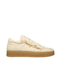 Jimmy Choo Leather Low-Top Sneaker — Beige