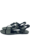 Tod's Tassel-Embellished T-Bar Sandals — Black