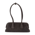 Osoi Suede Leather Shoulder Bag — Gray