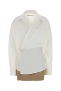 Alexander Wang Asymmetrical Cotton Shirt Dress — White